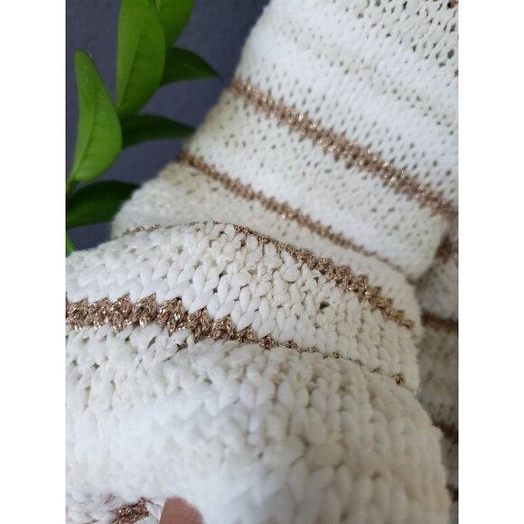 LOFT‎ Cardigan Shimmer Stripe Open Women Size XS knit Oversized NWOT - Picture 6 of 13